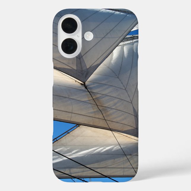 Funda iPhone 16 Estuche de velas de barco a vela (Reverso )