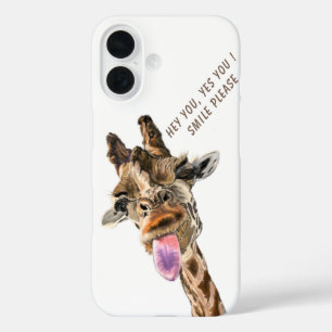Funda iPhone 16 Estuche divertido Giraffe para iPhone - Personaliz