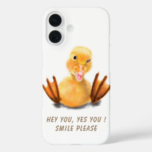 Funda iPhone 16 Estuche divertido para iPhone Duck - Texto Persona