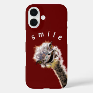 Funda iPhone 16 Estuche divertido para iPhone Ostrich