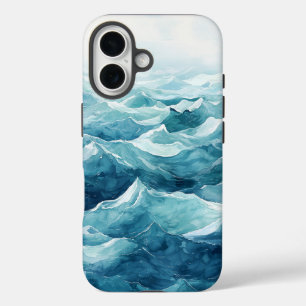 Funda iPhone 16 Estuche Dream Watercolor Ocean Wave Phone