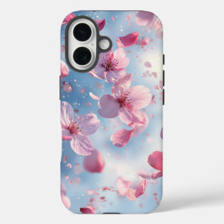 Funda iPhone 16 Estuche Dream Watercolor Pink Petals & Sky Phone