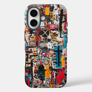 Funda iPhone 16 Estuche Electric Hieroglyphs Grafitti Art Phone