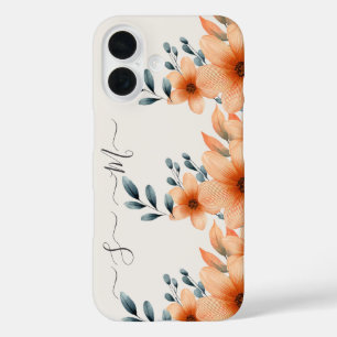 Funda iPhone 16 Estuche elegante Floral Personalizado para iPhone 
