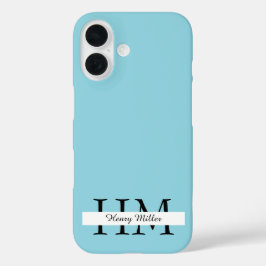 Funda iPhone 16 Estuche elegante Monograma para iPhone | Personali