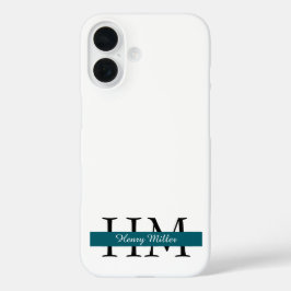 Funda iPhone 16 Estuche elegante Monograma para iPhone | Personali