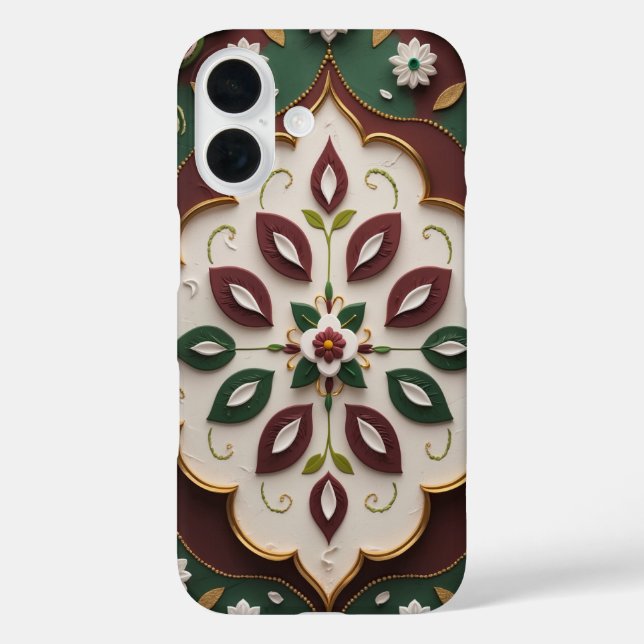 Funda iPhone 16 Estuche elegante para iPhone de Kolam con inspirac (Reverso )