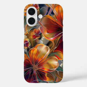 Funda iPhone 16 Estuche elegante para iPhone floral Midnight