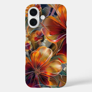 Funda iPhone 16 Estuche elegante para iPhone floral Midnight