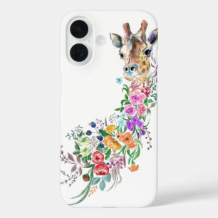 Funda iPhone 16 Estuche Floral Giraffe para iPhone