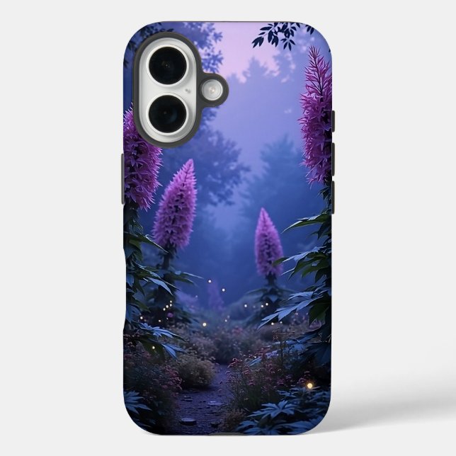 Funda iPhone 16 Estuche/funda para iPhone Twilight Woods encantado (Reverso )