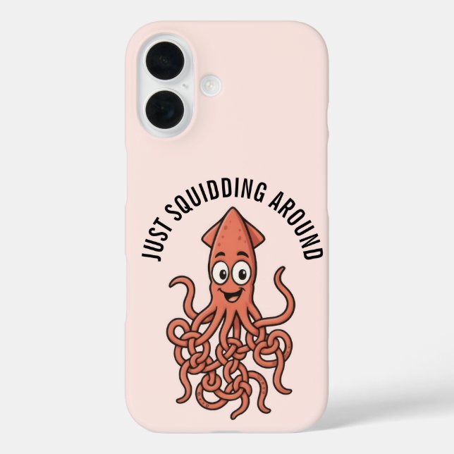 Funda iPhone 16 Estuche Funny Squid Phone (Reverso )
