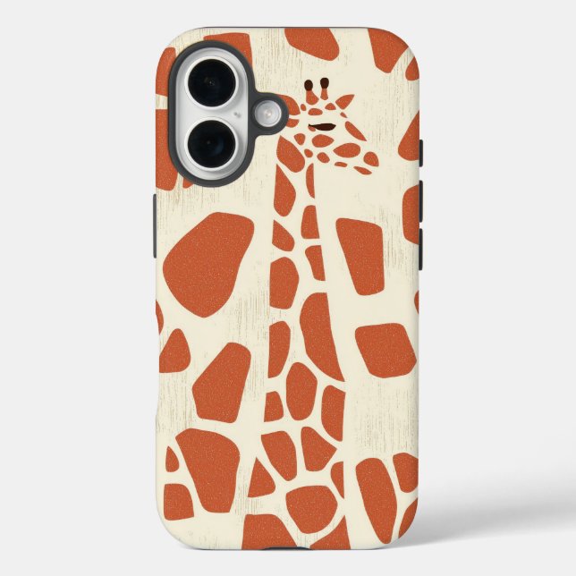 Funda iPhone 16 Estuche Giraffe Print Phone (Reverso )