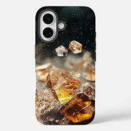 Funda iPhone 16 Estuche Golden Ember Crystal Phone
