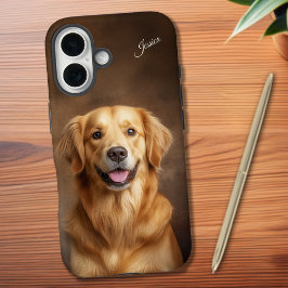 Funda iPhone 16 Estuche Golden Retriever Dog Portrait para iPhone 