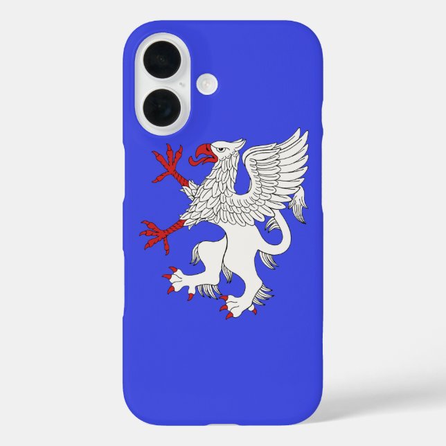 Funda iPhone 16 Estuche Griffin Rampant Argent Funda-Mate para iPh (Reverso )