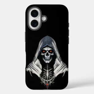 Funda iPhone 16 Estuche Grim Reaper Skull Tough Phone para iPhone
