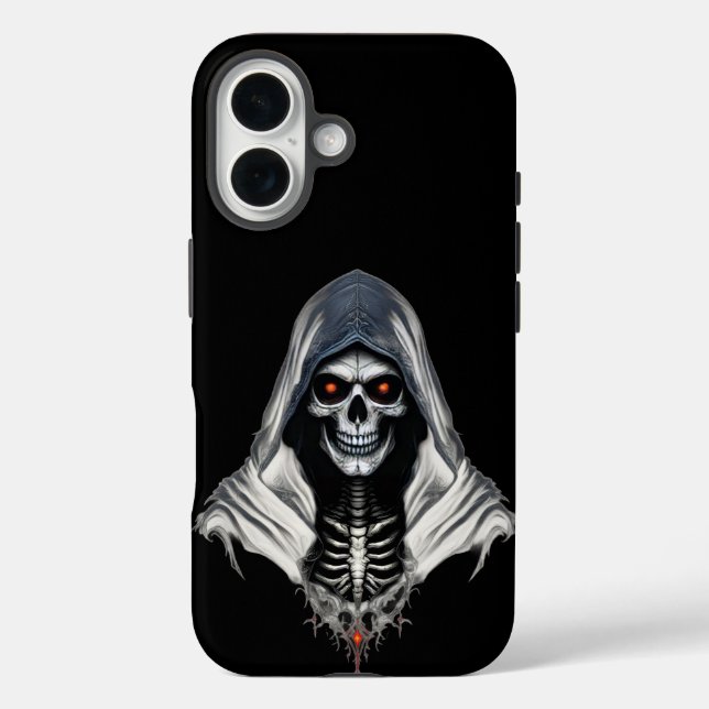 Funda iPhone 16 Estuche Grim Reaper Skull Tough Phone para iPhone  (Reverso )