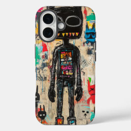 Funda iPhone 16 Estuche Grunge Abstract Art Phone
