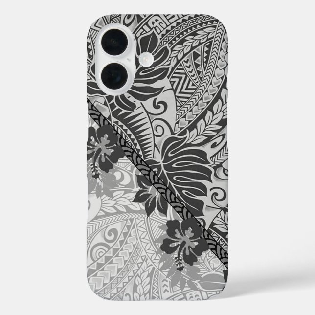 Funda iPhone 16 Estuche Hawaiano Monstera Tapa (Reverso )