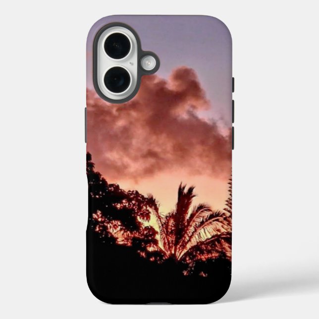 Funda iPhone 16 Estuche Hawaiano para teléfono Sunset (Reverso )