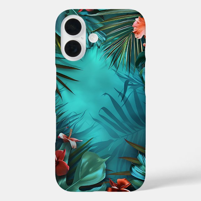 Funda iPhone 16 Estuche Hibiscus Dream Tropical para iPhone (Reverso )