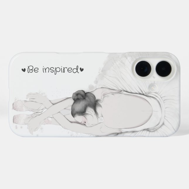 Funda iPhone 16 Estuche inspirado bailerina para iPhone / iPad (Reverso (Horizontal))