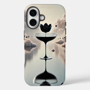 Funda iPhone 16 Estuche iPhone / iPad Tulip negro