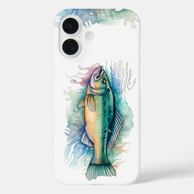 Funda iPhone 16 Estuche iPhone / iPad - Watercolor Series: Bass (Reverso )