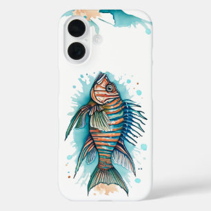 Funda iPhone 16 Estuche iPhone / iPad - Watercolor Series: Lionfis
