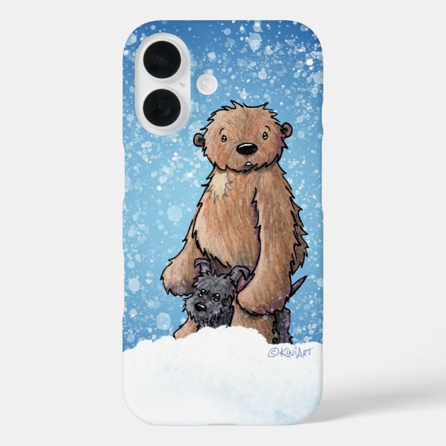 Funda iPhone 16 Estuche KiniArt Bigfoot & Scottie Dog iPhone / iPa (Reverso )
