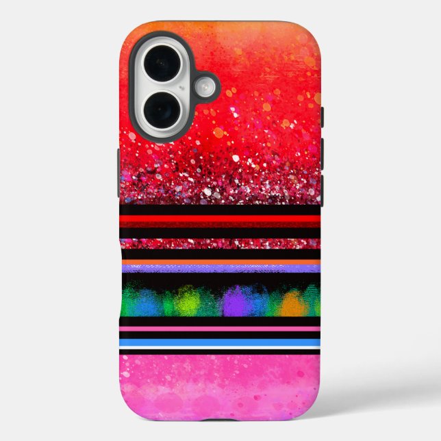 Funda iPhone 16 Estuche KiniArt Resumen Art iPhone / iPad (Reverso )