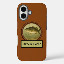 Funda iPhone 16 Estuche Largemouth Bass Saddlebrown para iPhone