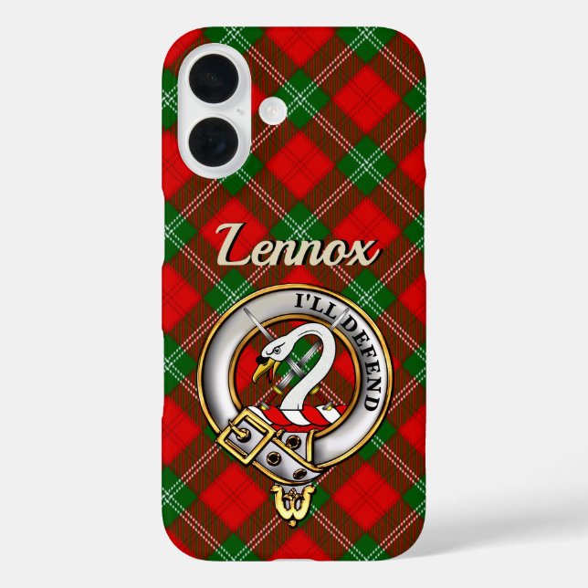 Funda iPhone 16 Estuche Lennox Clan Badge & Tartan iPhone / iPad (Reverso )