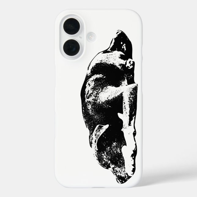 Funda iPhone 16 Estuche Loyal Pitbull Mix Resting Pose Phone (Reverso )