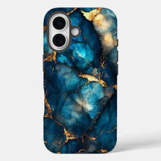 Funda iPhone 16 Estuche Luminoso para teléfono de piedra medianoch