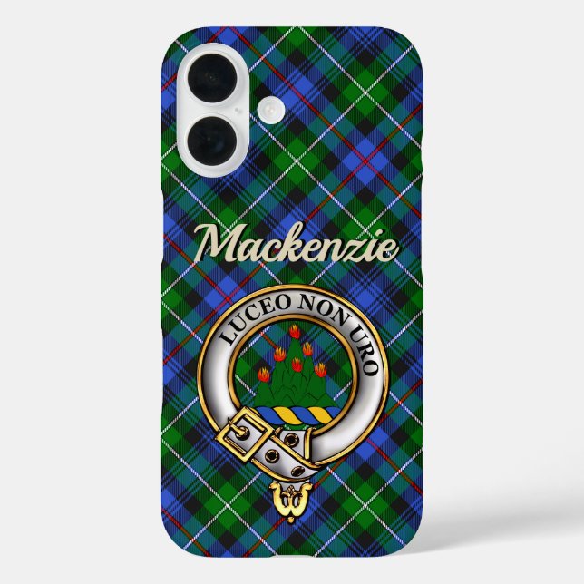 Funda iPhone 16 Estuche Mackenzie Clan Badge & Tartan iPhone / iPa (Reverso )