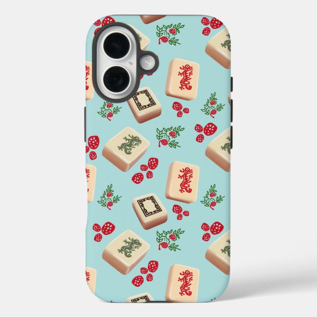 Funda iPhone 16 Estuche Mah Jongg Dragons Phone (Reverso )