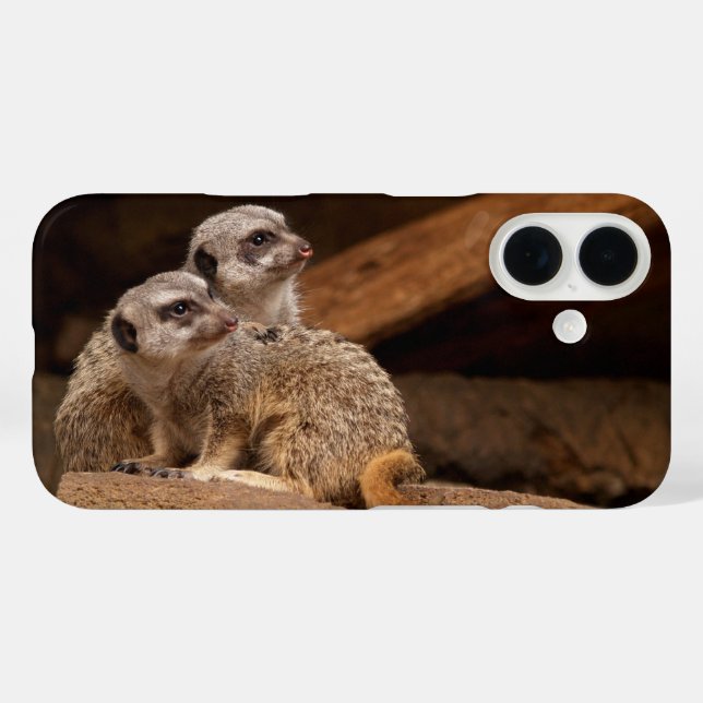 Funda iPhone 16 Estuche Meerkat Phone (Reverso (Horizontal))