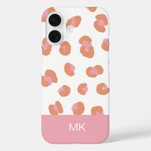 Funda iPhone 16 Estuche Monograma Leopard Print iPhone