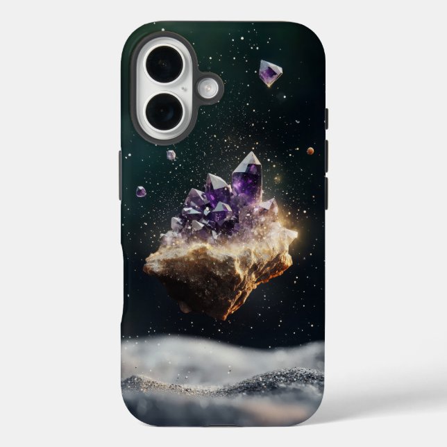 Funda iPhone 16 Estuche Mystic Amethyst Stones Phone (Reverso )