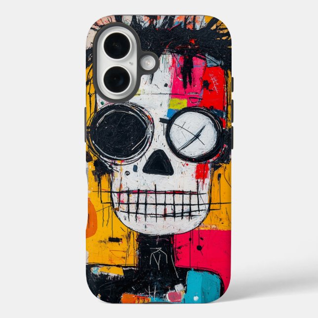 Funda iPhone 16 Estuche Neon Skull Rapture Phone (Reverso )
