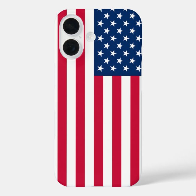 Funda iPhone 16 Estuche para iPhone American Flag USA (Reverso )