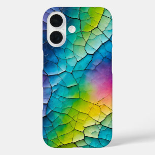Funda iPhone 16 Estuche para iPhone Art con papel Crackle colorido