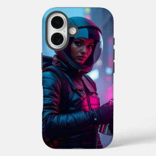 Funda iPhone 16 Estuche para iPhone Astronaut Graffiti - Neon Glow