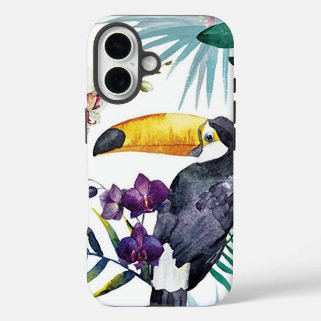 Funda iPhone 16 Estuche para iPhone - Ave tropical (Reverso )