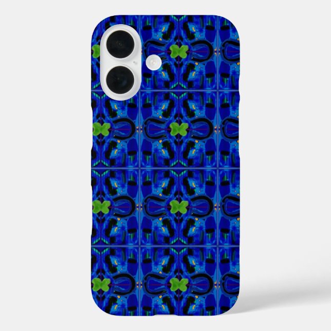 Funda iPhone 16 Estuche para iPhone azul vibrante (Reverso )