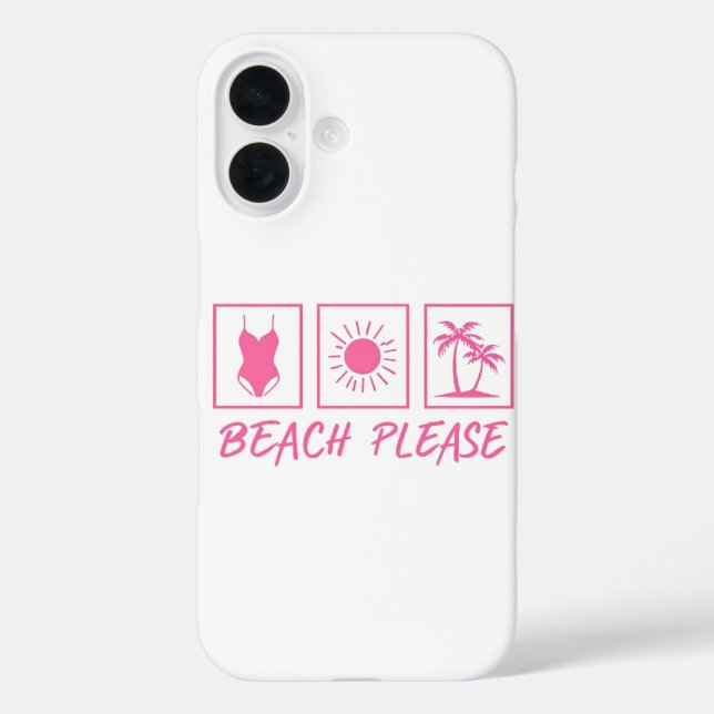Funda iPhone 16 Estuche para iPhone Beach Please (Reverso )