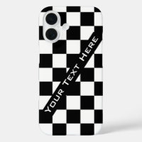 Estuche para iPhone Black White Chess con texto Pe