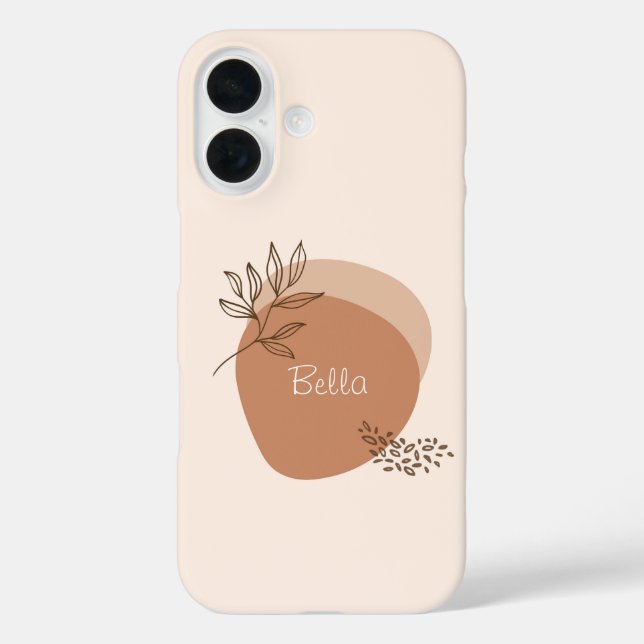Funda iPhone 16 Estuche para iPhone Boho Beige personalizado (Reverso )